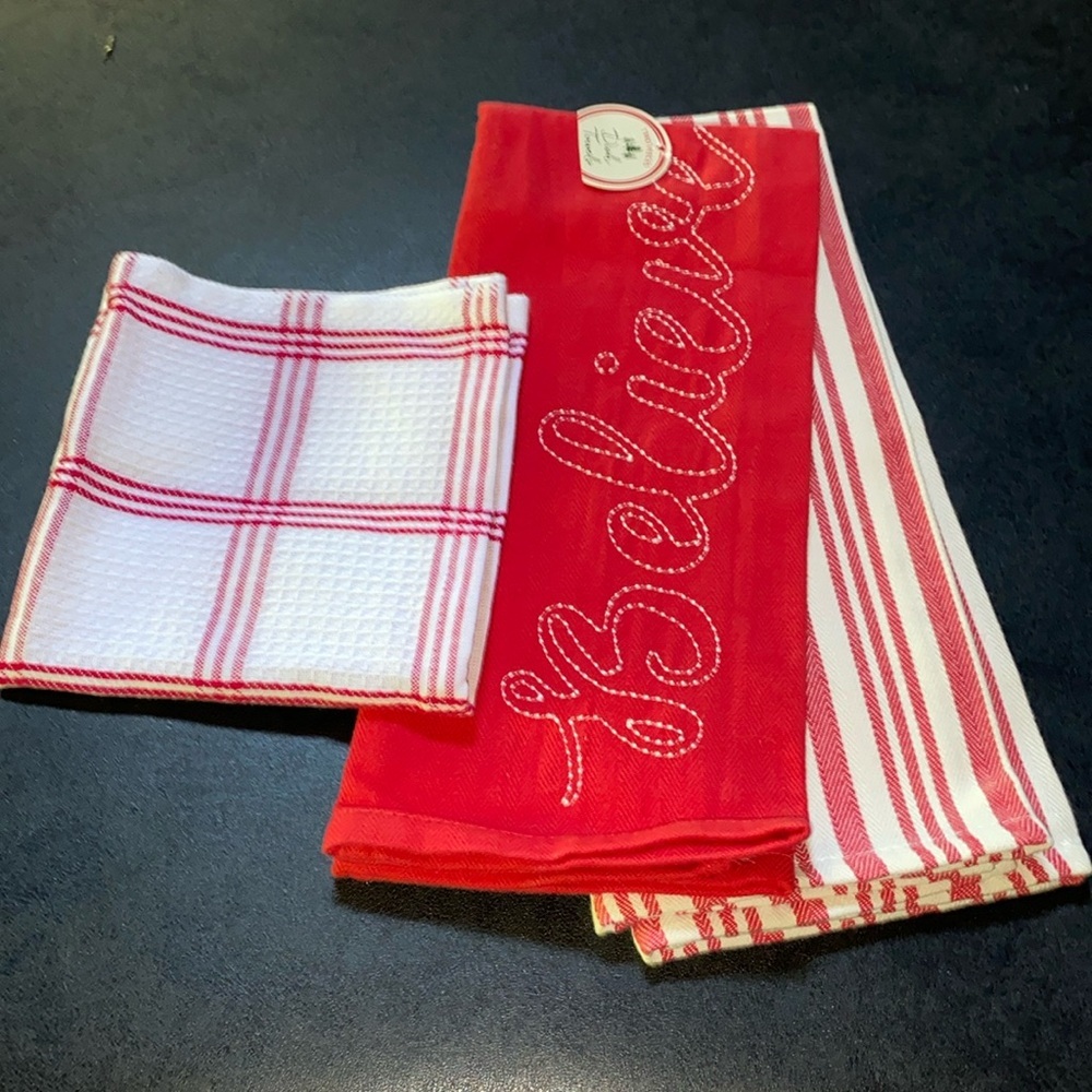 🎄Holiday Kitchen Towel & Dishcloth Set🎄 NWT